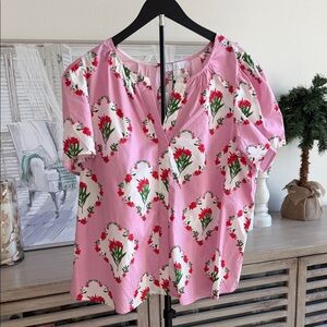 Sugarlips Pink Floral Print Blouse